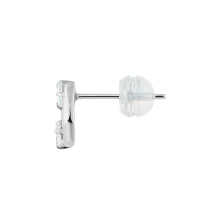 【送料無料】【ラッピング無料】ヨンドシー 4℃ シルバー ピアス アクアマリン キュービックジルコニアの画像