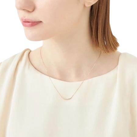 【送料無料】【ラッピング無料】ヨンドシー 4℃ 3月誕生石 シルバー ネックレス アクアマリンの画像