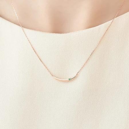 【送料無料】【ラッピング無料】ヨンドシー 4℃ 5月誕生石 シルバー ネックレス エメラルドの画像