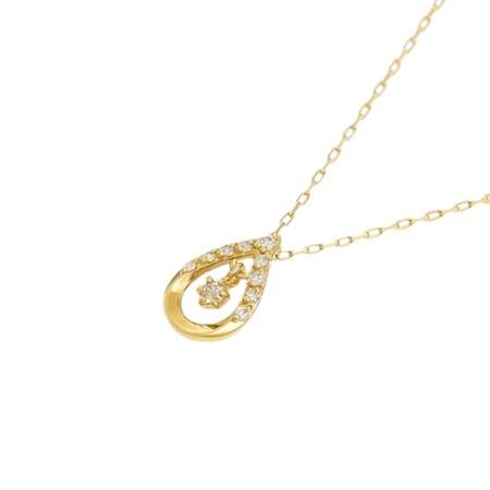 【送料無料】【ラッピング無料】ヨンドシー 4℃ EAU DOUCE４℃ K18イエローゴールド ネックレス ダイヤモンドの画像