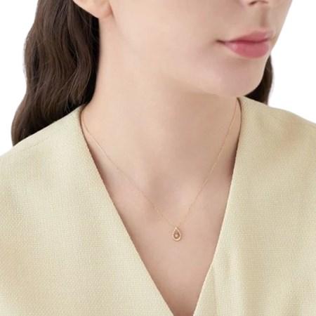【送料無料】【ラッピング無料】ヨンドシー 4℃ EAU DOUCE４℃ K18イエローゴールド ネックレス ダイヤモンドの画像