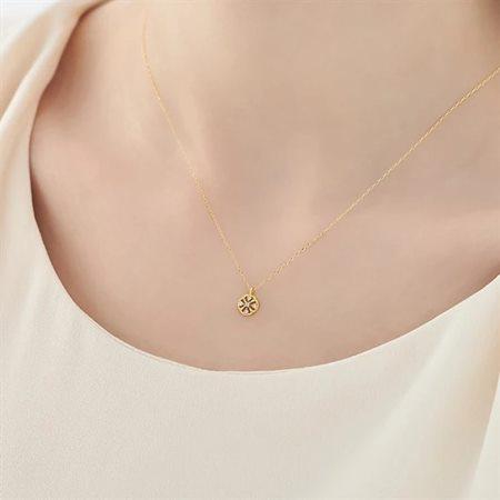 【送料無料】【ラッピング無料】ヨンドシー 4℃ K18イエローゴールド ネックレス ダイヤモンドの画像