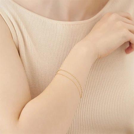 【送料無料】【ラッピング無料】ヨンドシー 4℃ K10イエローゴールド ブレスレットの画像