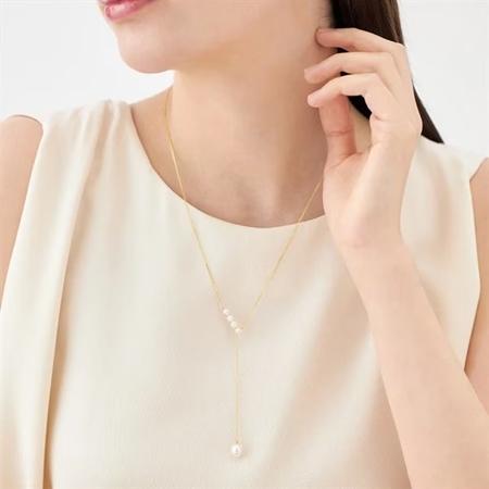 【送料無料】【ラッピング無料】ヨンドシー 4℃ パールコレクション シルバー ネックレス 淡水パール キュービックジルコニアの画像