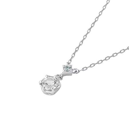 【未使用】 ４℃ K10ホワイトゴールド ネックレス 4℃（ヨンドシー） ネックレス K10ホワイトゴールドネックレス