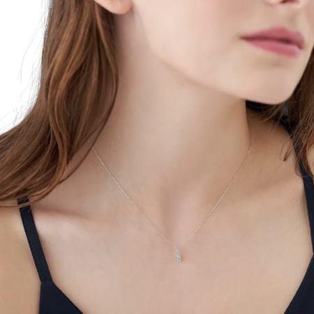 4℃（ヨンドシー） ネックレス K10ホワイトゴールド 限定 アイスブルー