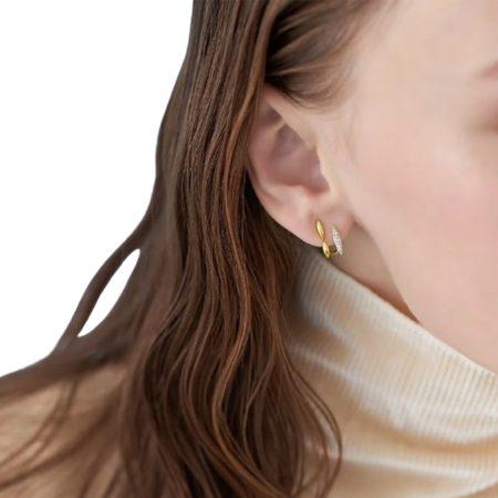 ヨンドシー 4℃ イヤリング シルバー 2025 Holiday Collection ホワイトトパーズ レディースの画像