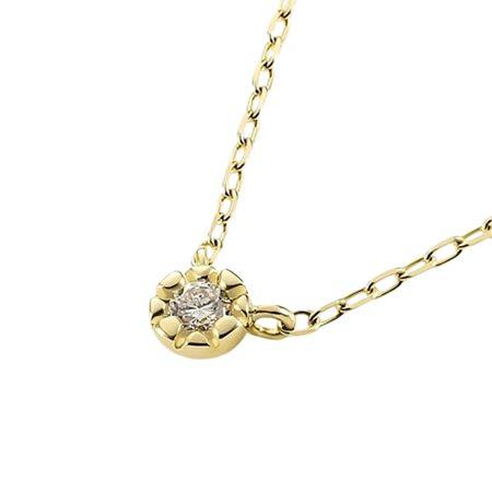 ヨンドシー 4℃ ネックレス K10イエローゴールド ダイヤモンド レディースの画像