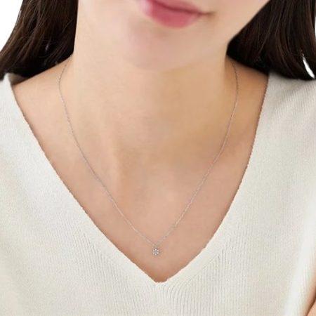 ヨンドシー 4℃ ネックレス プラチナ ダイヤモンド レディースの画像