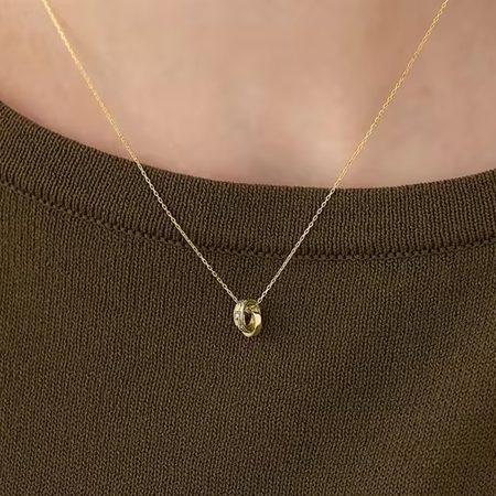 ヨンドシー 4℃ ネックレス K10イエローゴールド ダイヤモンド レディースの画像