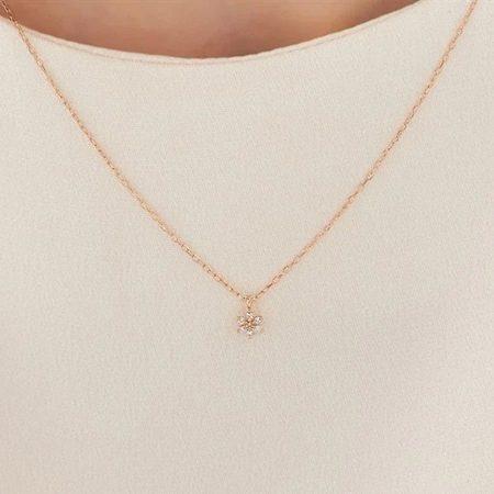ヨンドシー 4℃ ネックレス K18ピンクゴールド ダイヤモンド レディースの画像