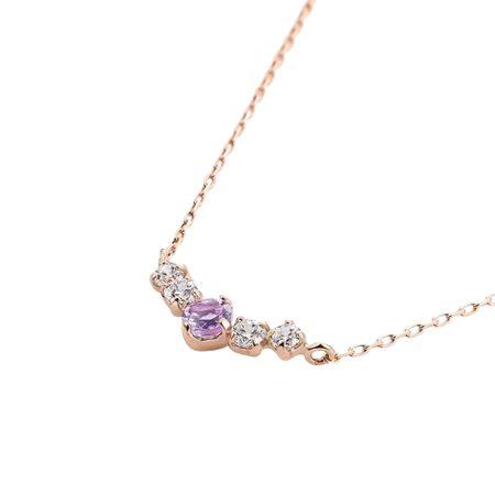 ヨンドシー 4℃ ネックレス K10ピンクゴールド 2月誕生石 限定 アメシスト レディース_1