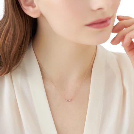 ヨンドシー 4℃ ネックレス K10ピンクゴールド 2月誕生石 限定 アメシスト レディース_3