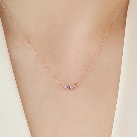 ヨンドシー 4℃ ネックレス K10ピンクゴールド 2月誕生石 限定 アメシスト レディース_4