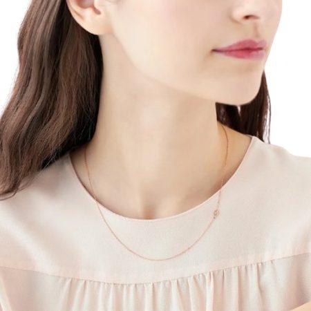 ヨンドシー 4℃ ネックレス シルバー SAKURA Collection 桜 2WAY ローズクォーツ/ホワイトトパーズ レディースの画像