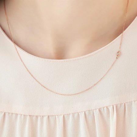 ヨンドシー 4℃ ネックレス シルバー SAKURA Collection 桜 2WAY ローズクォーツ/ホワイトトパーズ レディースの画像