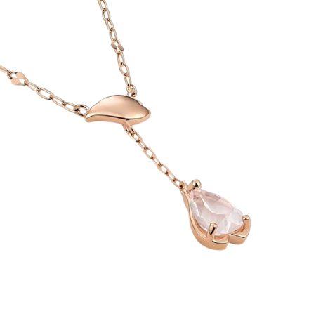 ヨンドシー 4℃ ネックレス K10ピンクゴールド SAKURA Collection 桜 ローズクォーツ レディースの画像