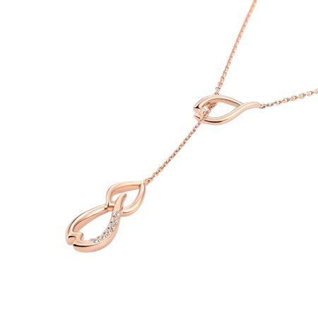 ヨンドシー 4℃ ネックレス シルバー SAKURA Collection 桜 ラリエット ホワイトトパーズ レディースの画像