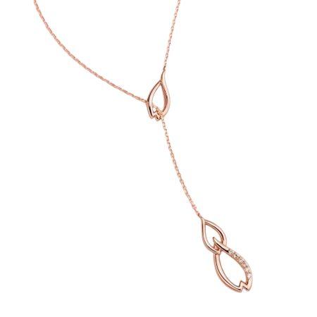 ヨンドシー 4℃ ネックレス シルバー SAKURA Collection 桜 ラリエット ホワイトトパーズ レディースの画像