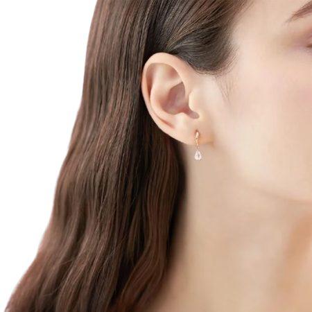 ヨンドシー 4℃ イヤリング シルバー SAKURA Collection 桜 ローズクォーツ レディースの画像