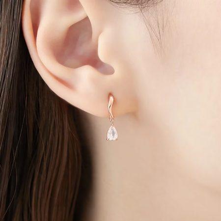 ヨンドシー 4℃ イヤリング シルバー SAKURA Collection 桜 ローズクォーツ レディースの画像