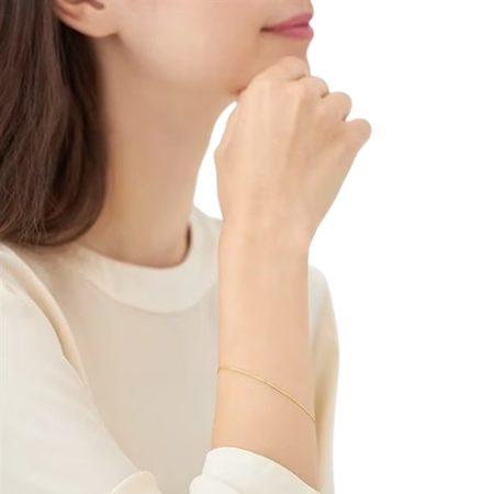 ヨンドシー 4℃ ブレスレット K18イエローゴールド EAU DOUCE チェーン  レディースの画像