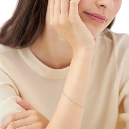 ヨンドシー 4℃ ブレスレット プラチナ EAU DOUCE チェーン  レディースの画像