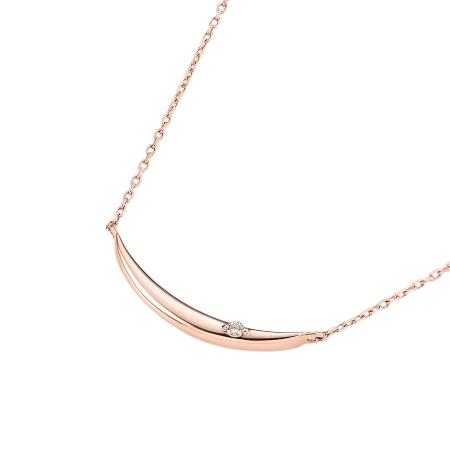 ヨンドシー 4℃ ネックレス シルバー ライン リバーシブル ダイヤモンド レディースの画像