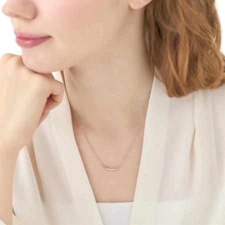 ヨンドシー 4℃ ネックレス シルバー ライン リバーシブル ダイヤモンド レディースの画像