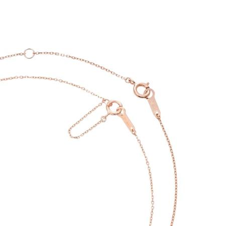 ヨンドシー 4℃ ネックレス シルバー ダブルループ キュービックジルコニア レディースの画像