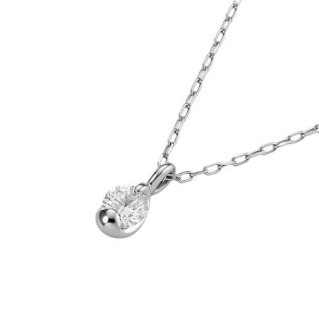ヨンドシー 4℃ ネックレス プラチナ ４℃ ANNIVERSARY 一粒 ダイヤモンド レディースの画像