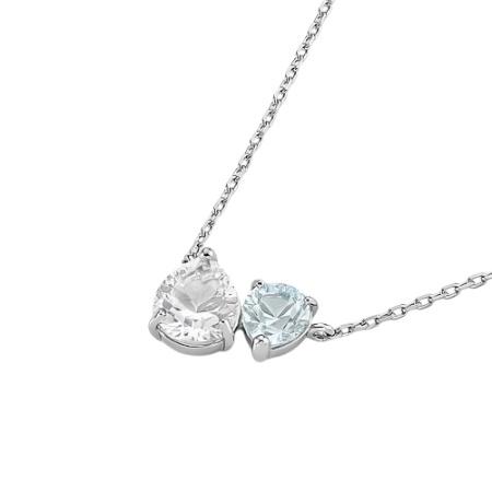 ヨンドシー 4℃ シルバー ネックレス ４℃ ANNIVERSARY クォーツ スカイブルートパーズ レディースの画像