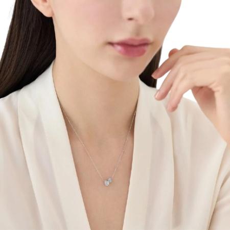 ヨンドシー 4℃ シルバー ネックレス ４℃ ANNIVERSARY クォーツ スカイブルートパーズ レディースの画像