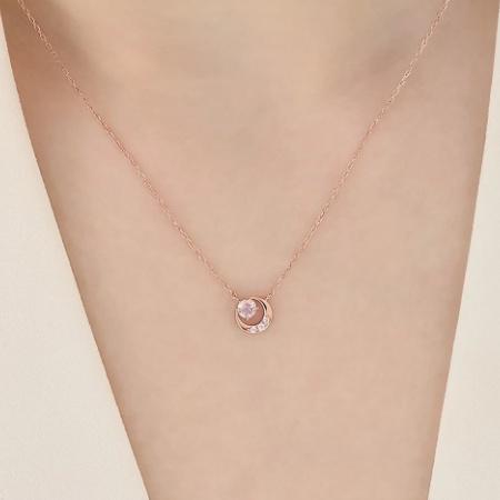 4℃（ヨンドシー） ネックレス シルバー 4月誕生石 月 ムーン 限定