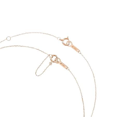 ヨンドシー 4℃ ネックレス K10ピンクゴールド 4月誕生石 限定 モルガナイト レディースの画像