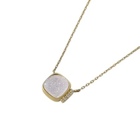 ヨンドシー 4℃ ネックレス K10イエローゴールド The Tidal お守りジュエリー ドルジーアゲート レディースの画像