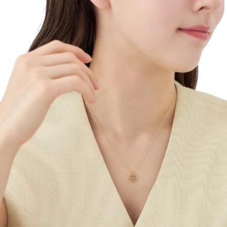 ヨンドシー 4℃ ネックレス K18イエローゴールド EAU DOUCE４℃ ダイヤモンド レディースの画像