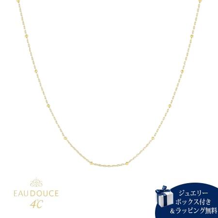 ヨンドシー 4℃ ネックレス K10イエローゴールド EAU DOUCE４℃ チェーン ロング  レディース