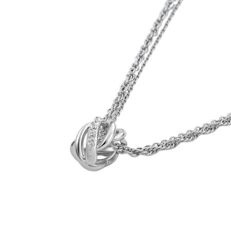 ヨンドシー 4℃ ネックレス シルバー Spring Summer Season 2way ホワイトトパーズ レディース_1