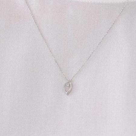ヨンドシー 4℃ ネックレス K10ホワイトゴールド Spring Summer Season ホワイトトパーズ レディースの画像