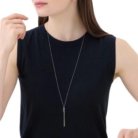 ヨンドシー 4℃ ネックレス シルバー ホワイトトパーズ フリンジ トパーズ レディース_3