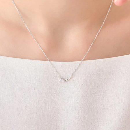 ヨンドシー 4℃ ネックレス シルバー 1粒 ホワイトトパーズ レディースの画像