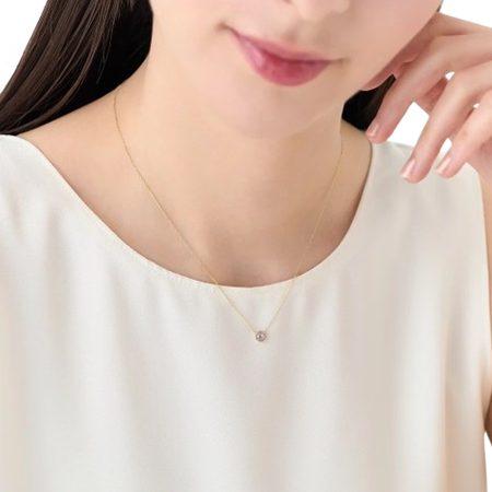 ヨンドシー 4℃ ネックレス K14 イエローゴールド アメシスト レディースの画像