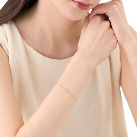ヨンドシー 4℃ ブレスレット シルバー ホワイトトパーズ レディースの画像