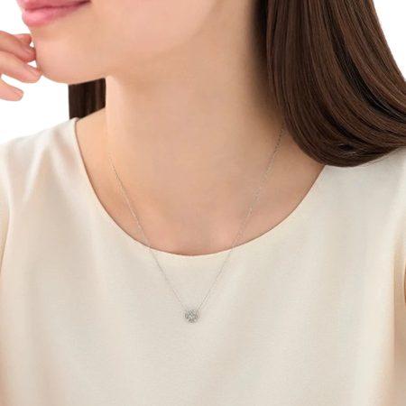 4℃（ヨンドシー） ネックレス プラチナ 上品 可憐 ダイヤモンド