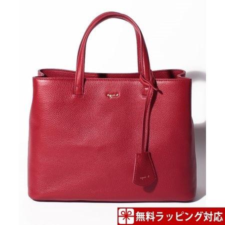 アニエスべー バッグ レディース トートバッグ iris 2way レッド agnes b