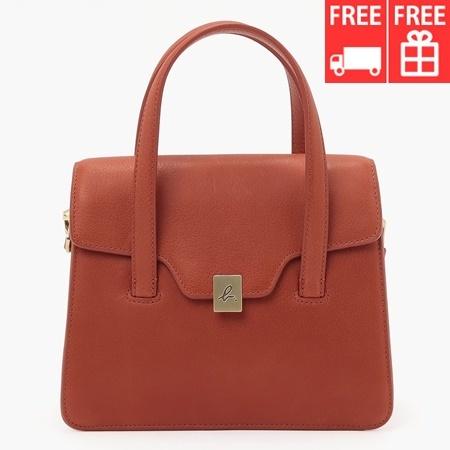 アニエスべー agnes b ハンドバッグ miyukiハンドバッグ オレンジ