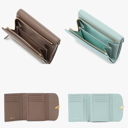 アニエスベー agnes b 財布 折財布 レザー 三つ折り ウォレット The bの画像