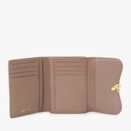 アニエスベー agnes b 財布 折財布 レザー 三つ折り ウォレット Ingridの画像