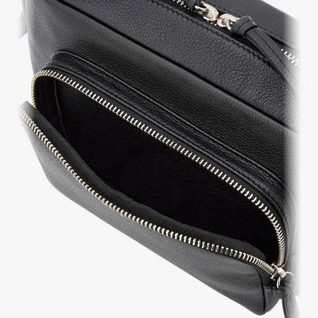 アニエスベー agnes b ショルダーバッグ レザー ラージ Angele ブラックの画像